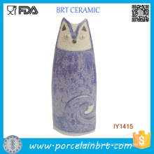 Beau vase en porcelaine fantastique de chat